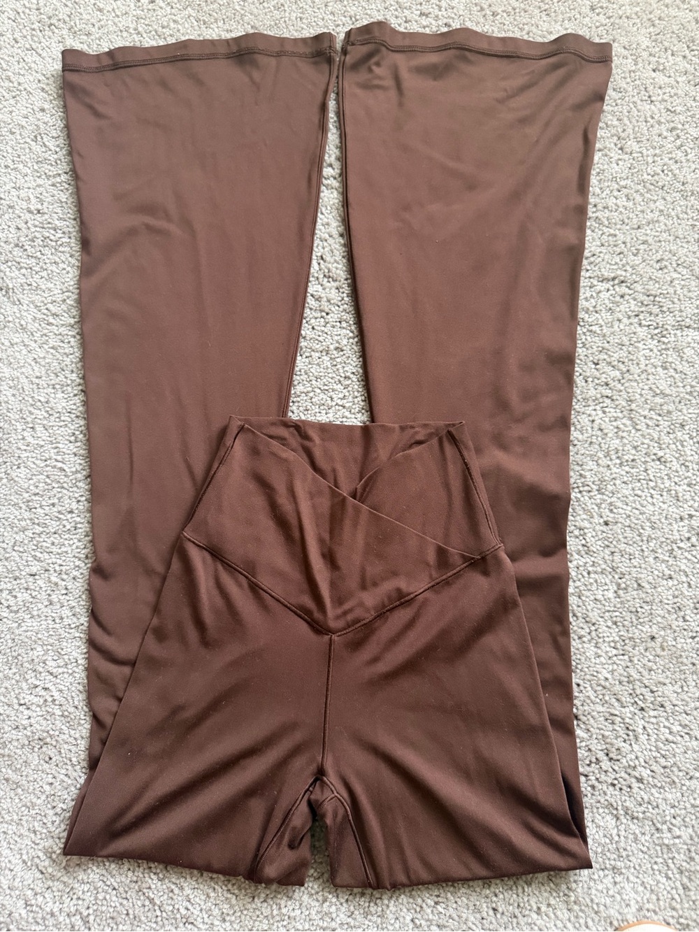 aerie Brown Wide-Leg High Waist Yoga Pants